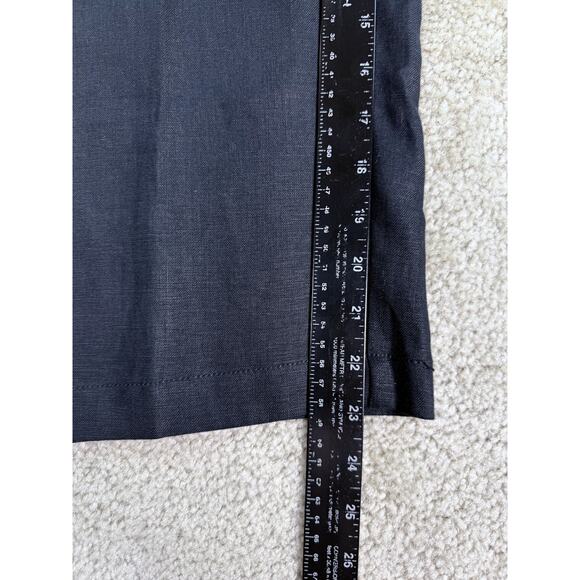 LL Bean Premium Linen Pants WIDE LEG Black Womens Sz 14 Beach NWT B608 - Picture 9 of 10